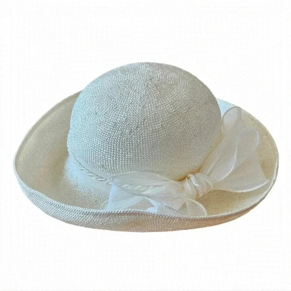 Georgette Vintage Women's Classy Hat Cream. - Picture 2 of 13